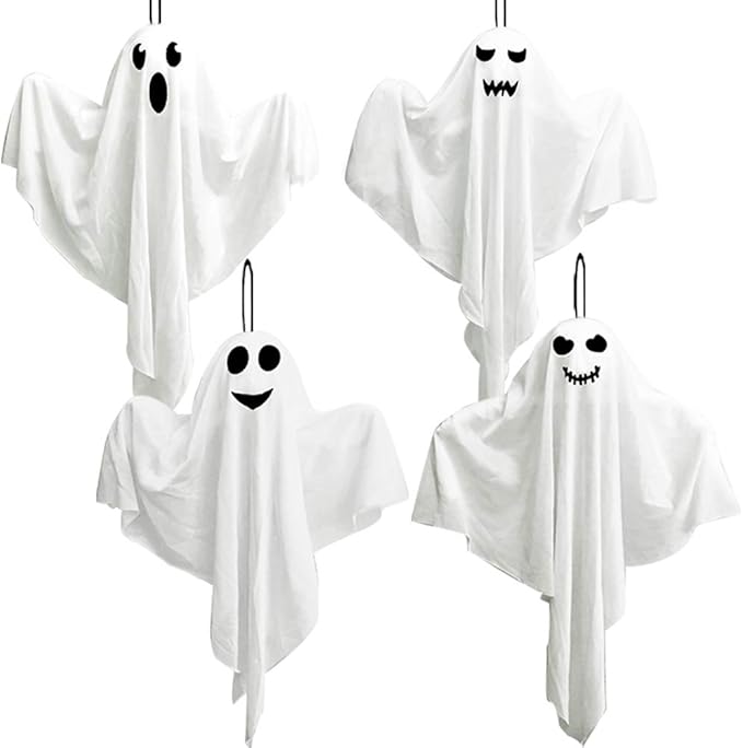 27.5 inch Halloween hanging flying ghost decorations for front yard, patio, lawn, and garden.