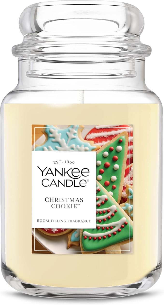 Christmas Cookie Yankee Candle Large Jar Scented Candle with 150 Hour Burn Time, Premium Plant Wax Blend