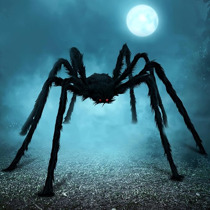 JOYIN Giant 5 Ft Large Spider for Halloween Yard Lawn and Garden Scary Outdoor Decorations