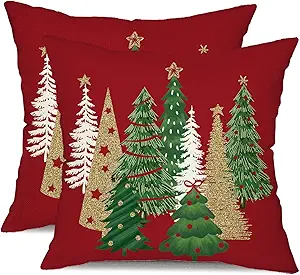 Festive Christmas Pillow Covers 18x18 - Perfect Holiday Decor for Living Room