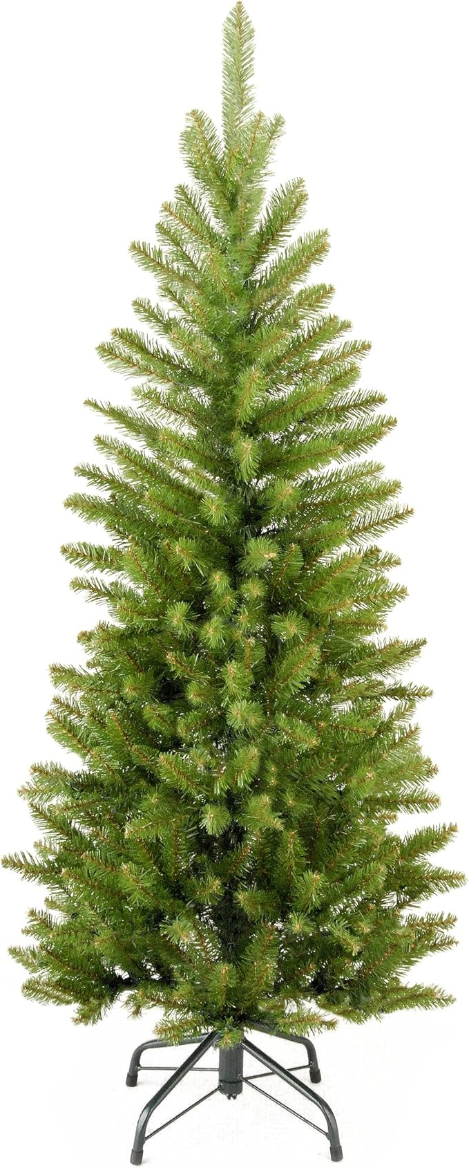 Artificial Slim Christmas Tree, Kingswood Fir, with Stand, 4 Feet Tall, Green