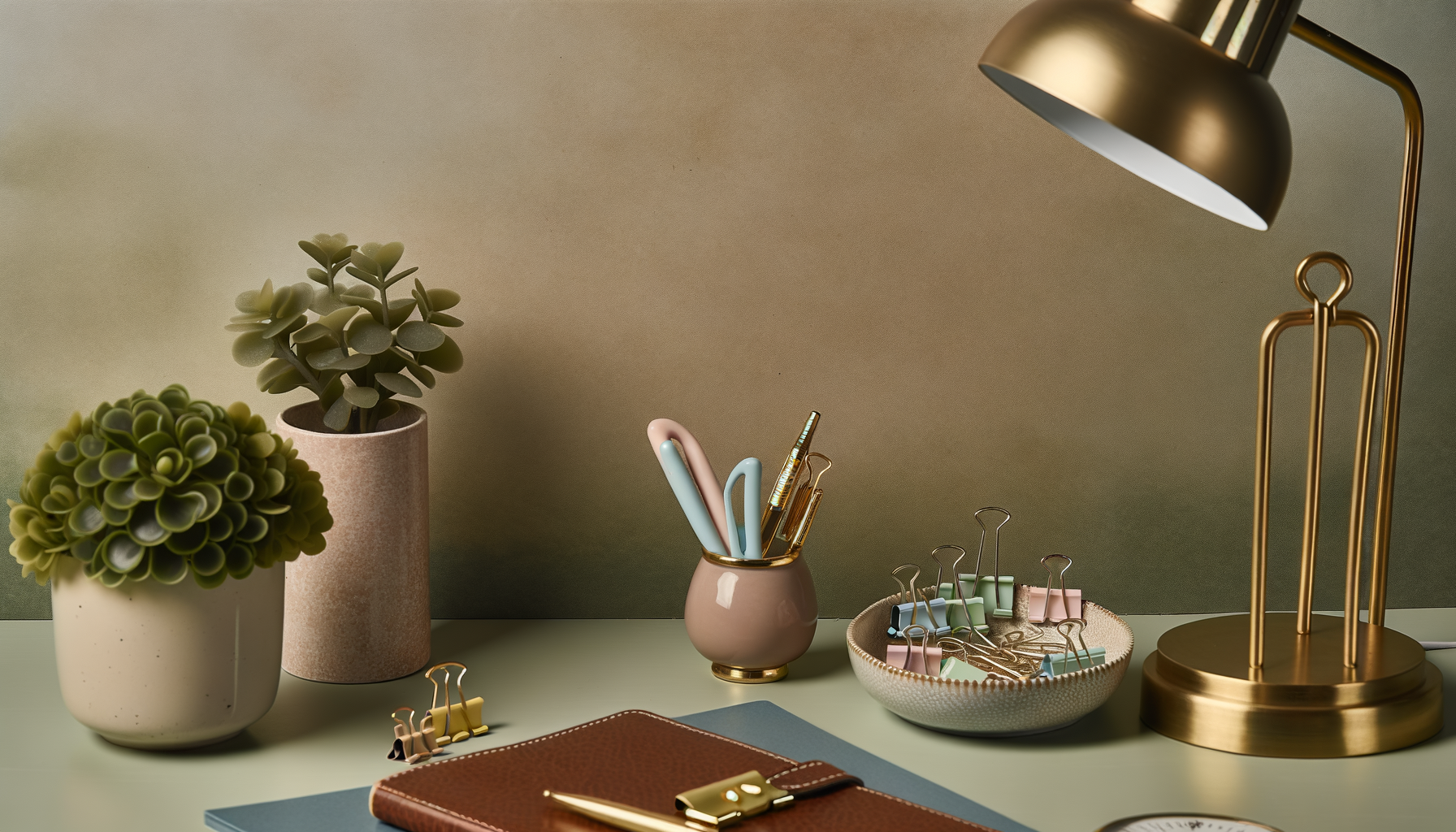 Stylish desk accessories for productivity and creativity in cozy workspace design inspiration.